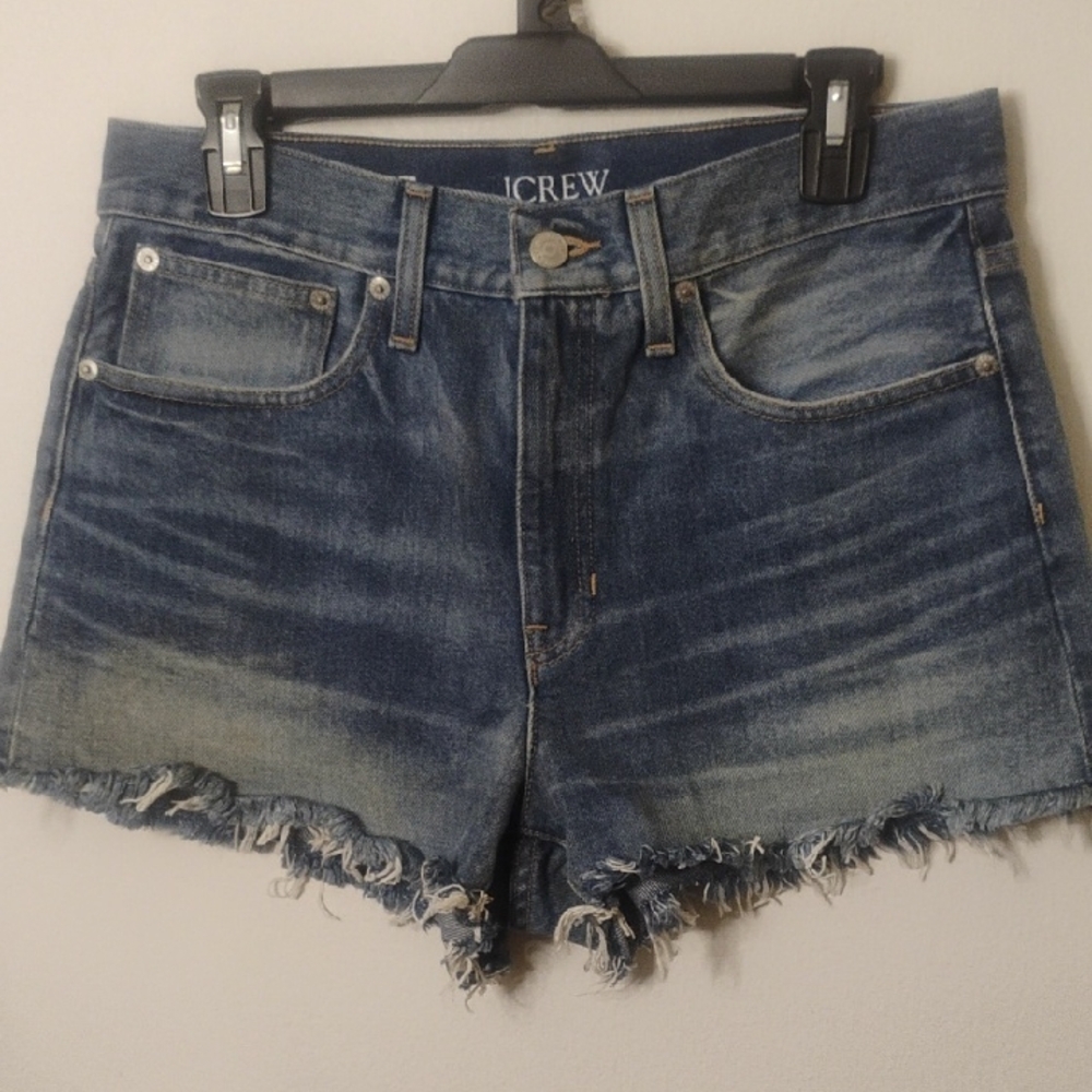 J. Crew Distressed Denim Jean Shorts Size 27
